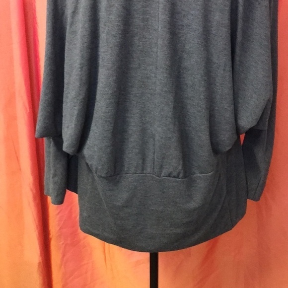 OATT Women’s Open Front Cardigan Gray Size S Waterfall With Dolman Sleeves - Picture 8 of 12